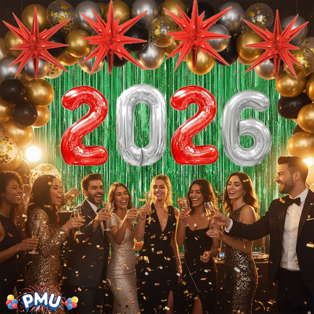 PMU 2026 Graduation - New Years Balloons Curtain Backdrop Party Kit Decorations