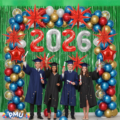 PMU 2026 Graduation - New Years Balloons Curtain Backdrop Party Kit Decorations