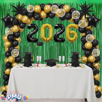 PMU 2026 Graduation - New Years Balloons Curtain Backdrop Party Kit Decorations