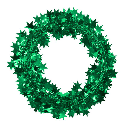 PMU Star Wire Shiny - Garland Halloween, Christmas Party, Wedding, Birthday, Festive Home Decoration Ornament 25ft Tinsel