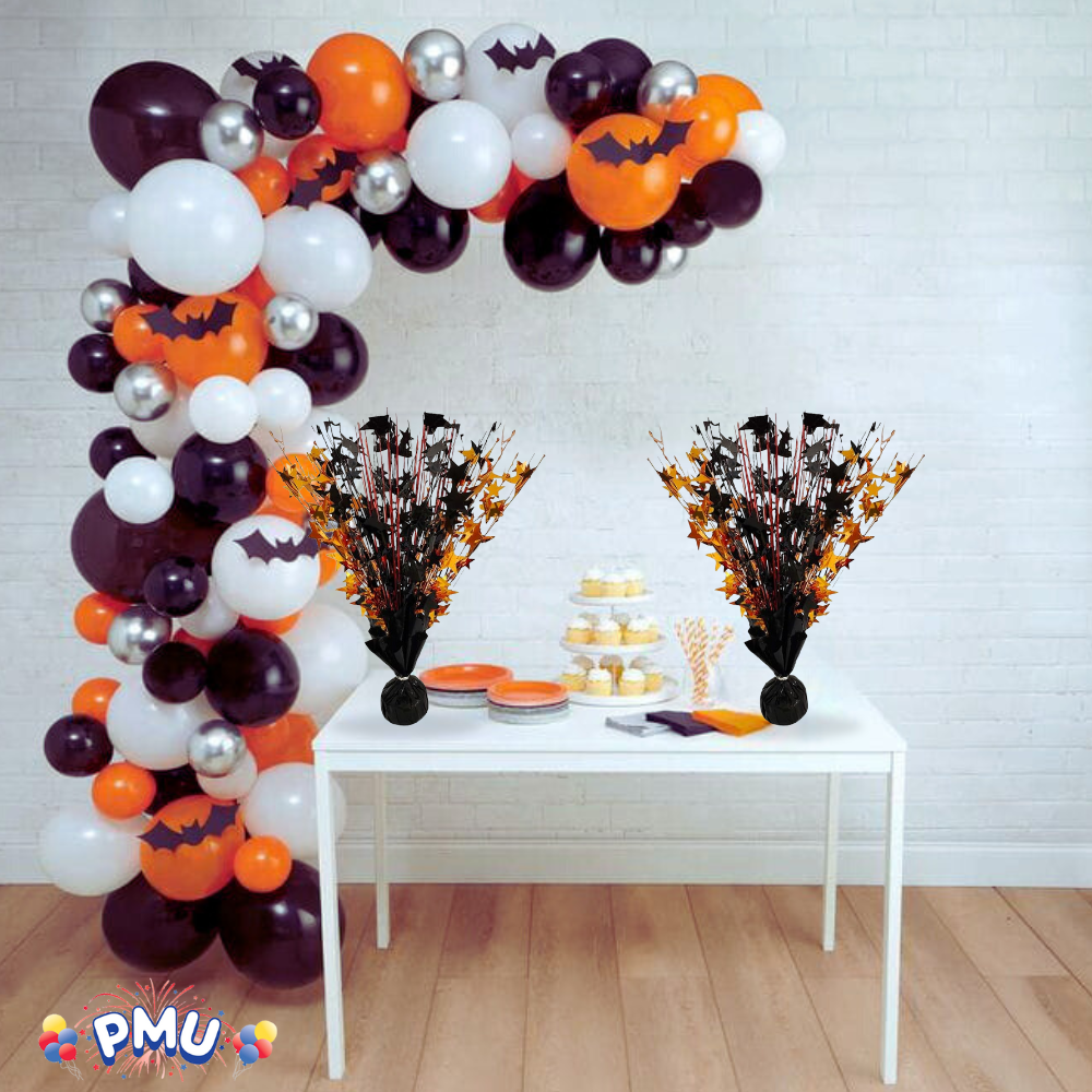 PMU Starburst Balloon Centerpiece - Beautiful Table Centerpieces for Memorial Day, Birthdays, Halloween, Veterans Day Party & Independence Day Celebration - 15in / 7.34cm