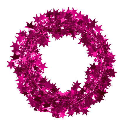 PMU Star Wire Shiny - Garland Halloween, Christmas Party, Wedding, Birthday, Festive Home Decoration Ornament 25ft Tinsel