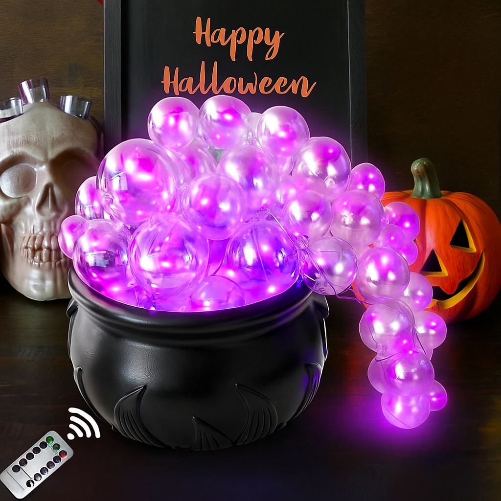 PMU Halloween Decorations Indoor, DIY Bubbling Cauldron Set, Witch Cauldron Kettle, Hocus Pocus Party Decoration for Spooky Fun