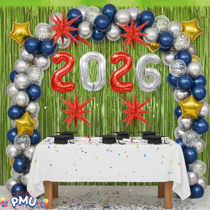 PMU 2026 Graduation - New Years Balloons Curtain Backdrop Party Kit Decorations