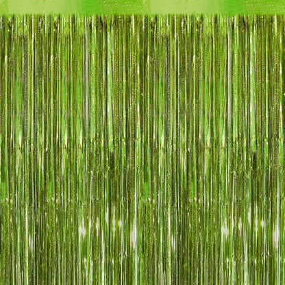 PMU Metallic Fringe Curtains | Metallic Foil Fringe Backdrop Curtains | Fringe Backdrop for Graduation, Birthday Party Decorations, Baby Shower, Disco Party |3ft x 8ft