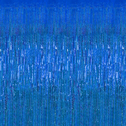 PMU Metallic Fringe Curtains | Metallic Foil Fringe Backdrop Curtains | Fringe Backdrop for Graduation, Birthday Party Decorations, Baby Shower, Disco Party |3ft x 8ft
