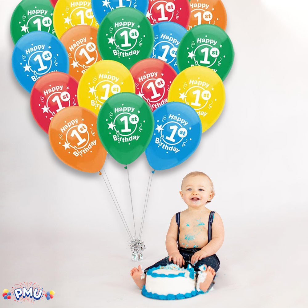 PMU Happy Birthday Balloons 12 Inch Latex (Assorted, Color)