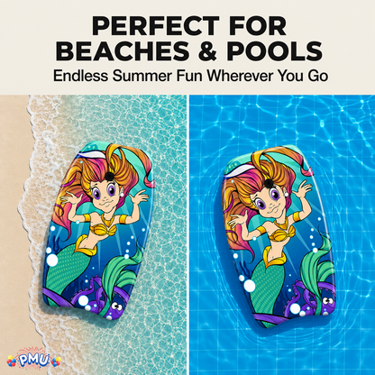 PMU 26 Inch Graphics Printed Bodyboard - Lightweight Wrist Leash Slick Bottom Boogie Board for Beach, Sea & Pool - Surfing Board for Kids, Teens & Adults Wave Conditions  Pkg/1