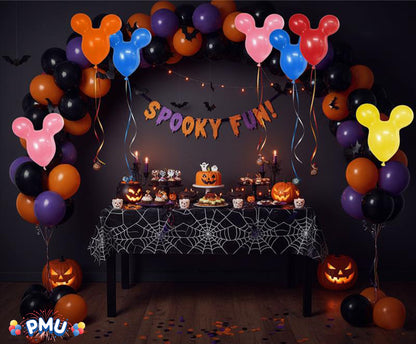 PMU Mouse Head Shaped Balloons 15 Inch PartyTex Latex Great for Mickey Mouse Theme Parties Inflate Mouse Ears first for proper inflation (See Video)