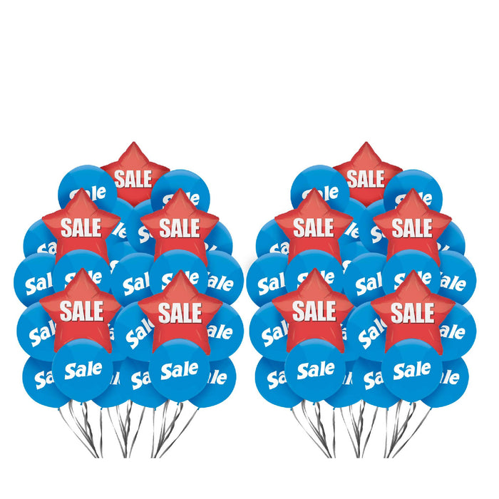 PMU Sale Balloons Assortment Kit with Color Coordinate Ribbons