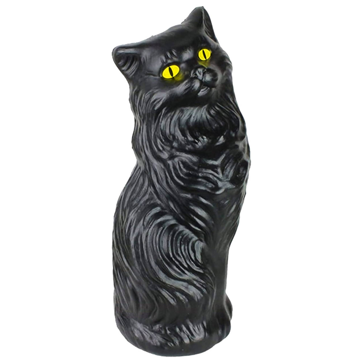 PMU 17 Inch Halloween Black Cat Blow Mold Plastic Cat Statue Perfe