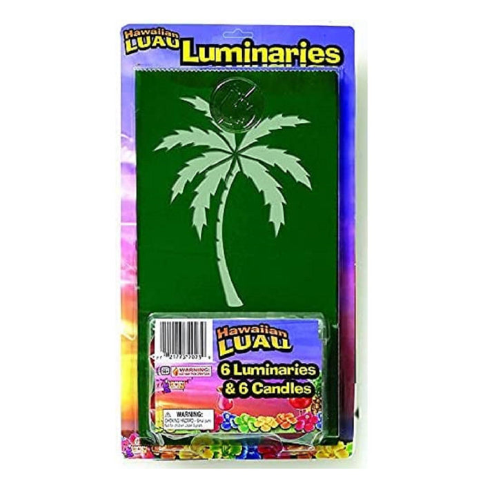 PMU Hawaiian Luau Party Lantern Luminaries (6/Pkg)