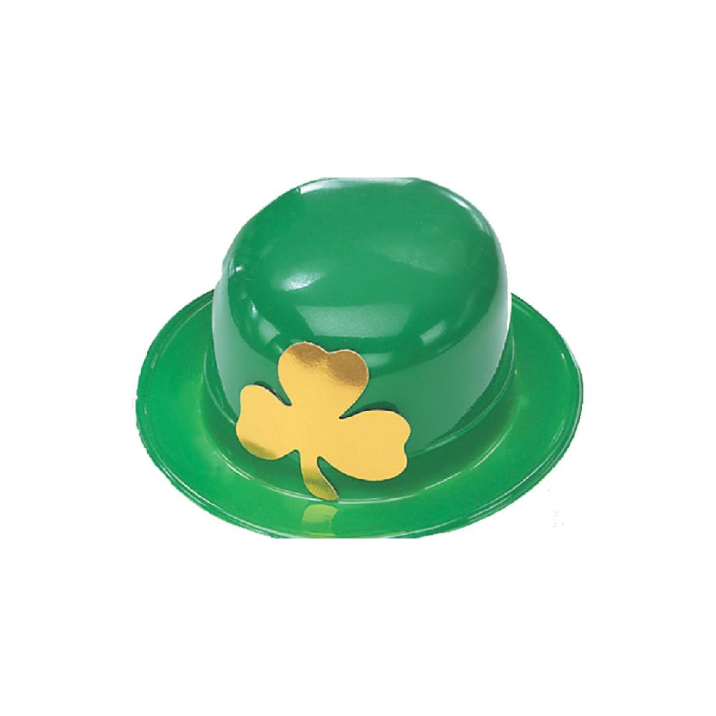 PMU St. Patrick's Day Headwear Decorations and Party Supplies - Plastic Top Hat with Shamrock - Irish Costume, Party Accessory