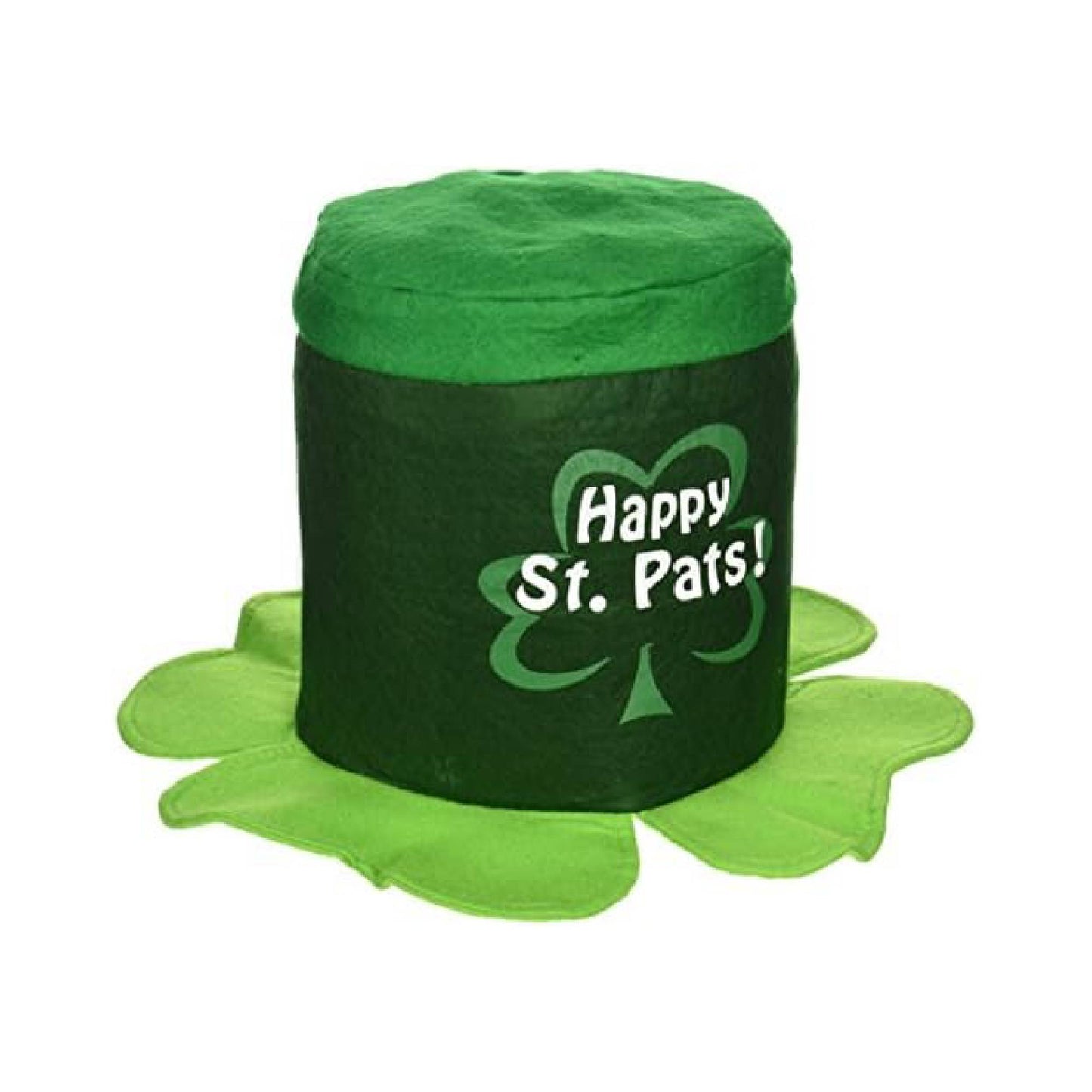 PMU St. Patrick's Day Headwear Decorations and Party Supplies - Plastic Top Hat with Shamrock - Irish Costume, Party Accessory