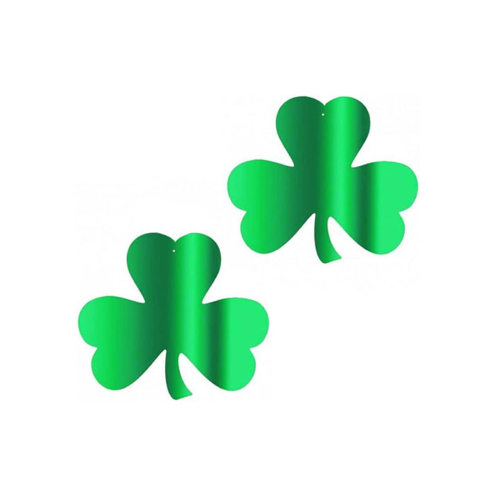 PMU St. Patrick's Day Decorations and Party Supplies Foil Shamrocks - Irish Costume, Party Accessory