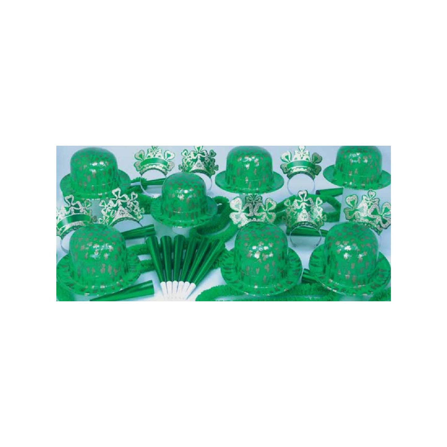 PMU St. Patrick's Day Headwear Decorations and Party Supplies - Plastic Top Hat with Shamrock - Irish Costume, Party Accessory