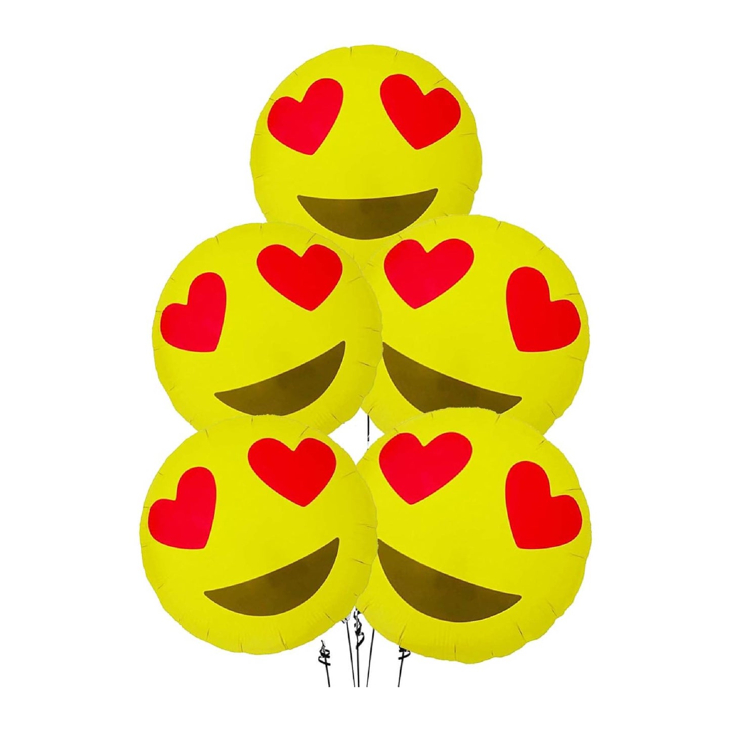 PMU Heart Shaped Happy Valentine's Day Balloons 18-Inch Mylar Idea Gift for Him or Her & Valentine Party Decorations