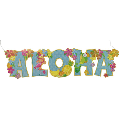 PMU Luau Pennant Banner 12ft x 14in Decoration and Party Accessory (1/pkg)Pkg/1
