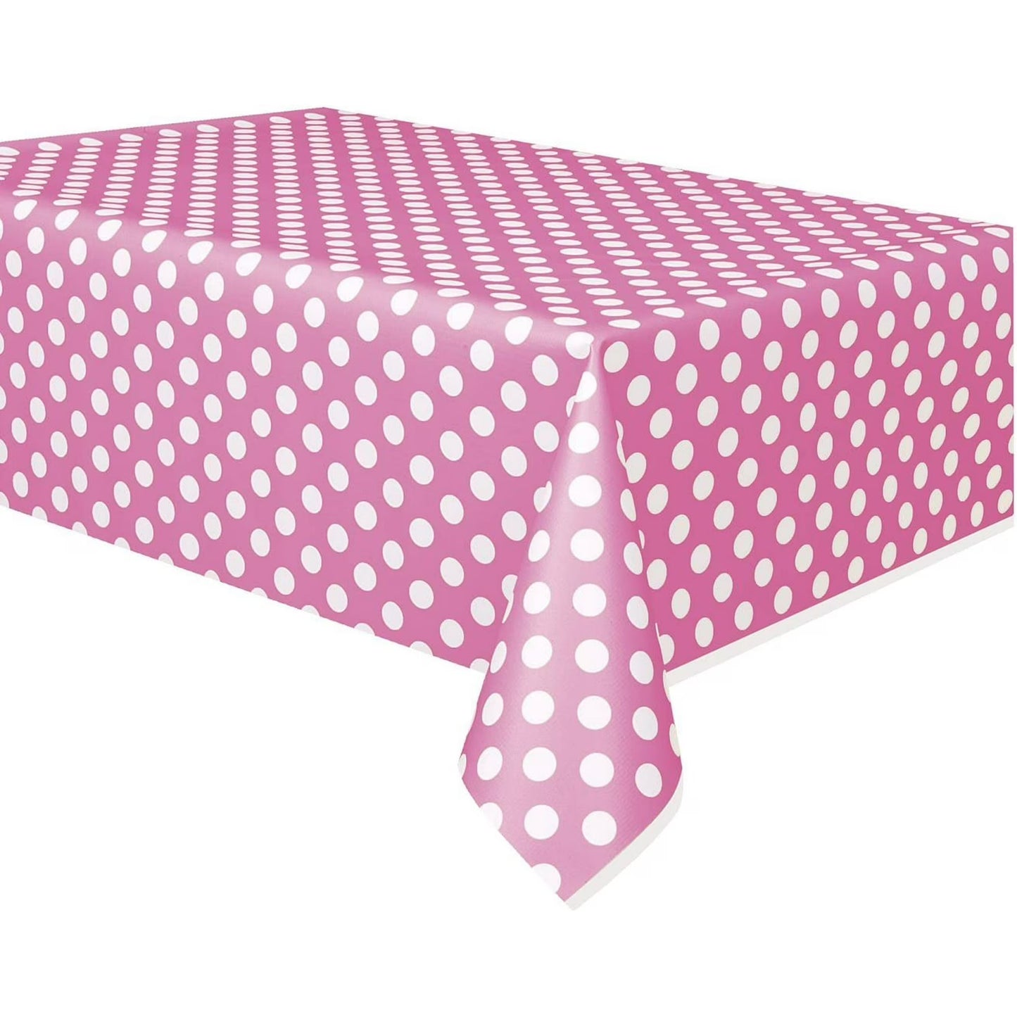 PMU Polka Dot Table Cover Yellow Plastic Rectangle 54" x 84" Tablecloth Square Wipeable Waterproof Disposable Party Decoration Great for Dining, Parties, Picnics, Bbq's, Summer Gatherings