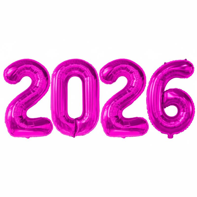 PMU New Year's Eve Party "2026" 16inch, 30inch, & 40inch in Number Mylar Balloons 2026 New Year, Graduation, Birthday, Special Events Accessories Party Celebration (4/pkg) Pkg/1