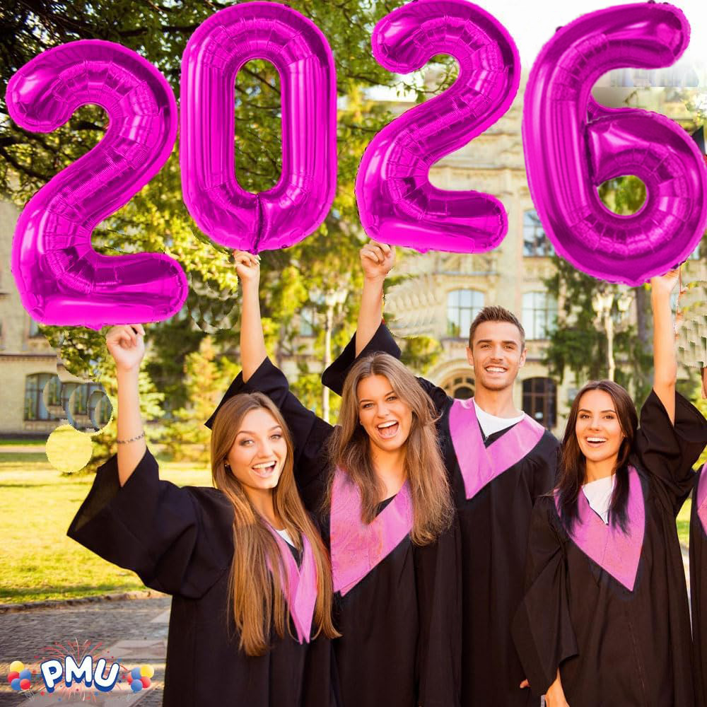 PMU New Year's Eve Party "2026" 16inch, 30inch, & 40inch in Number Mylar Balloons 2026 New Year, Graduation, Birthday, Special Events Accessories Party Celebration (4/pkg) Pkg/1