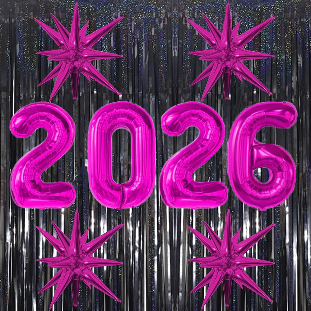 PMU New Year's Eve Party "2026" 16inch, 30inch, & 40inch in Number Mylar Balloons 2026 New Year, Graduation, Birthday, Special Events Accessories Party Celebration (4/pkg) Pkg/1