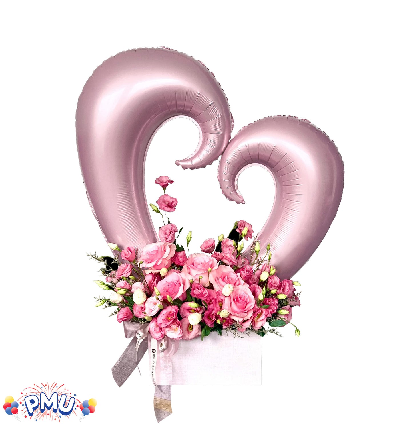 PMU Heart Shaped 24 Inch Open Center Mylar Balloon