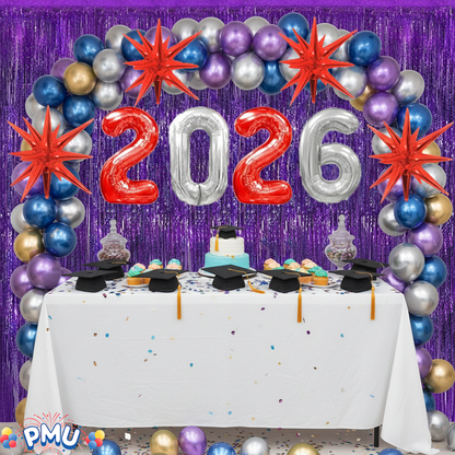 PMU 2026 Graduation - New Years Balloons Curtain Backdrop Party Kit Decorations