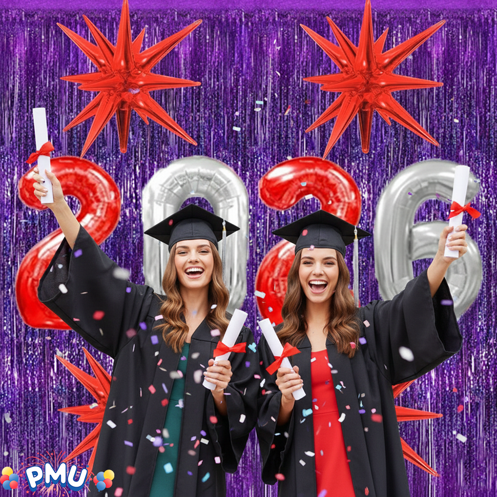 PMU 2026 Graduation - New Years Balloons Curtain Backdrop Party Kit Decorations