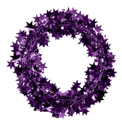 PMU Star Wire Shiny - Garland Halloween, Christmas Party, Wedding, Birthday, Festive Home Decoration Ornament 25ft Tinsel