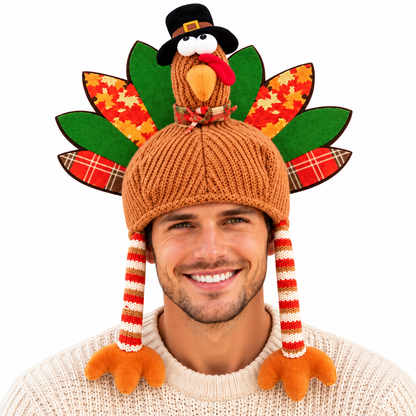 PMU Funny Turkey Hat, Thanksgiving Costume & Fall Accessory
