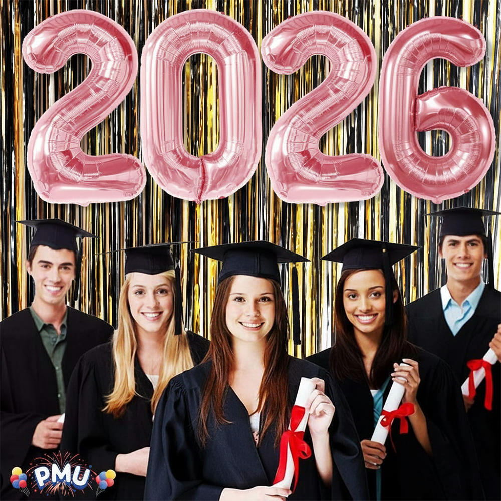 PMU New Year's Eve Party "2026" 16inch, 30inch, & 40inch in Number Mylar Balloons 2026 New Year, Graduation, Birthday, Special Events Accessories Party Celebration (4/pkg) Pkg/1