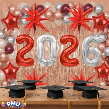 PMU 2026 Graduation - New Years Balloons Curtain Backdrop Party Kit Decorations