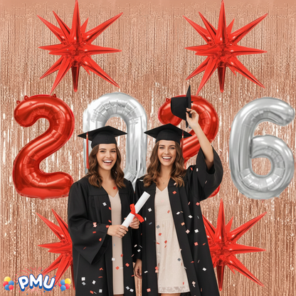 PMU 2026 Graduation - New Years Balloons Curtain Backdrop Party Kit Decorations