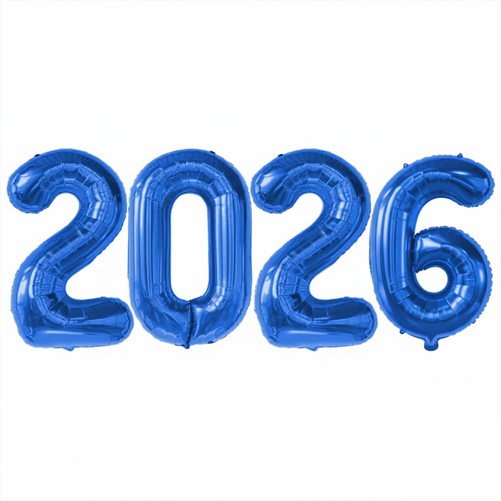 PMU New Year's Eve Party "2026" 16inch, 30inch, & 40inch in Number Mylar Balloons 2026 New Year, Graduation, Birthday, Special Events Accessories Party Celebration (4/pkg) Pkg/1