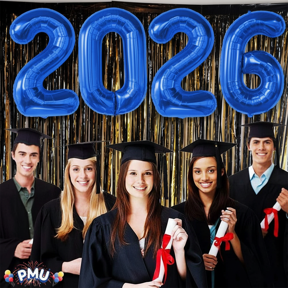 PMU New Year's Eve Party "2026" 16inch, 30inch, & 40inch in Number Mylar Balloons 2026 New Year, Graduation, Birthday, Special Events Accessories Party Celebration (4/pkg) Pkg/1