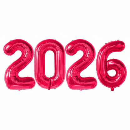 PMU New Year's Eve Party "2026" 16inch, 30inch, & 40inch in Number Mylar Balloons 2026 New Year, Graduation, Birthday, Special Events Accessories Party Celebration (4/pkg) Pkg/1