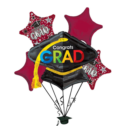 PMU Graduation "Congrats Grad" Foil Balloon Bouquet