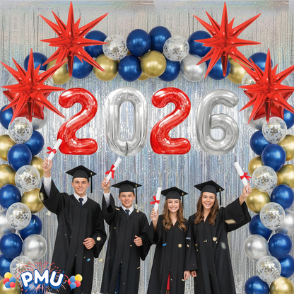 PMU 2026 Graduation - New Years Balloons Curtain Backdrop Party Kit Decorations