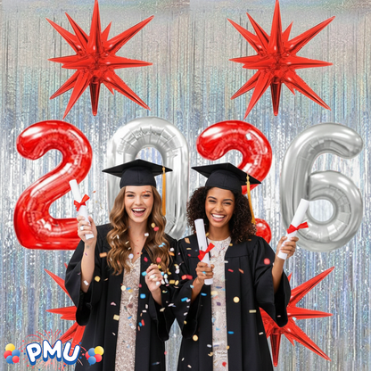 PMU 2026 Graduation - New Years Balloons Curtain Backdrop Party Kit Decorations