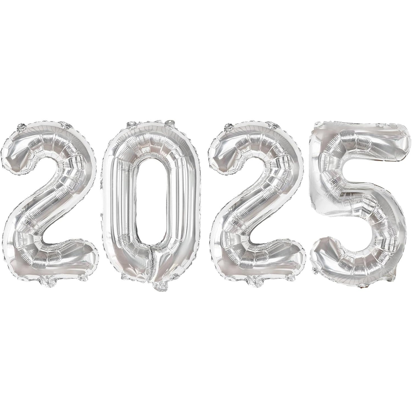 PMU New Year's Eve Party "2025" 16inch, 30inch, & 40inch in Number Mylar Balloons 2025 New Year, Graduation, Birthday, Special Events Accessories Party Celebration (4/pkg) Pkg/1