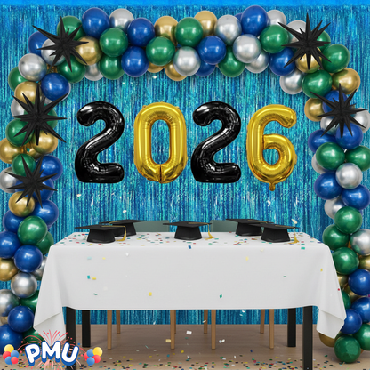 PMU 2026 Graduation - New Years Balloons Curtain Backdrop Party Kit Decorations
