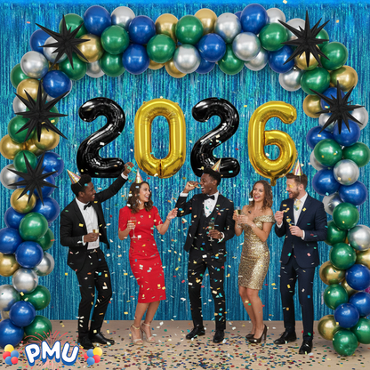 PMU 2026 Graduation - New Years Balloons Curtain Backdrop Party Kit Decorations
