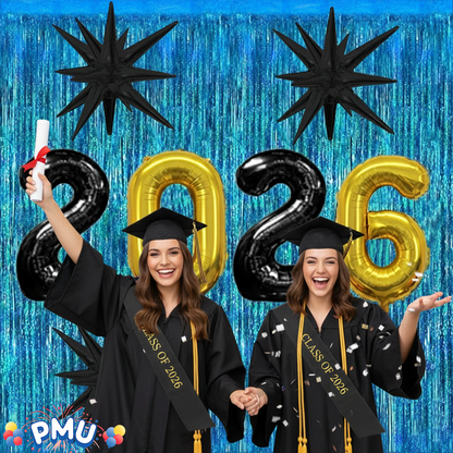 PMU 2026 Graduation - New Years Balloons Curtain Backdrop Party Kit Decorations