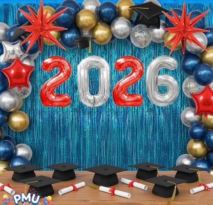 PMU 2026 Graduation - New Years Balloons Curtain Backdrop Party Kit Decorations