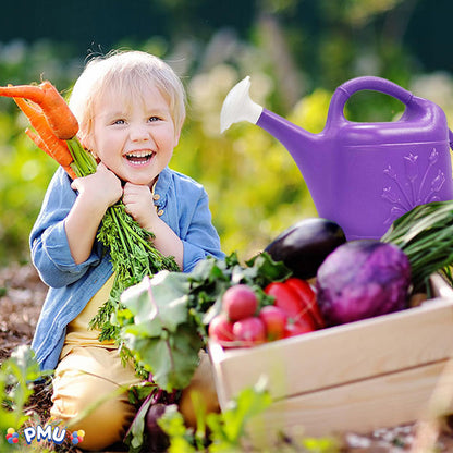 PMU 2 Gallon Watering Can - Garden Watering Can for Indoor & Outdoor Plants - Plastic Water Can with Detachable Sprinkler Head - Large Water Pot, Made in USA