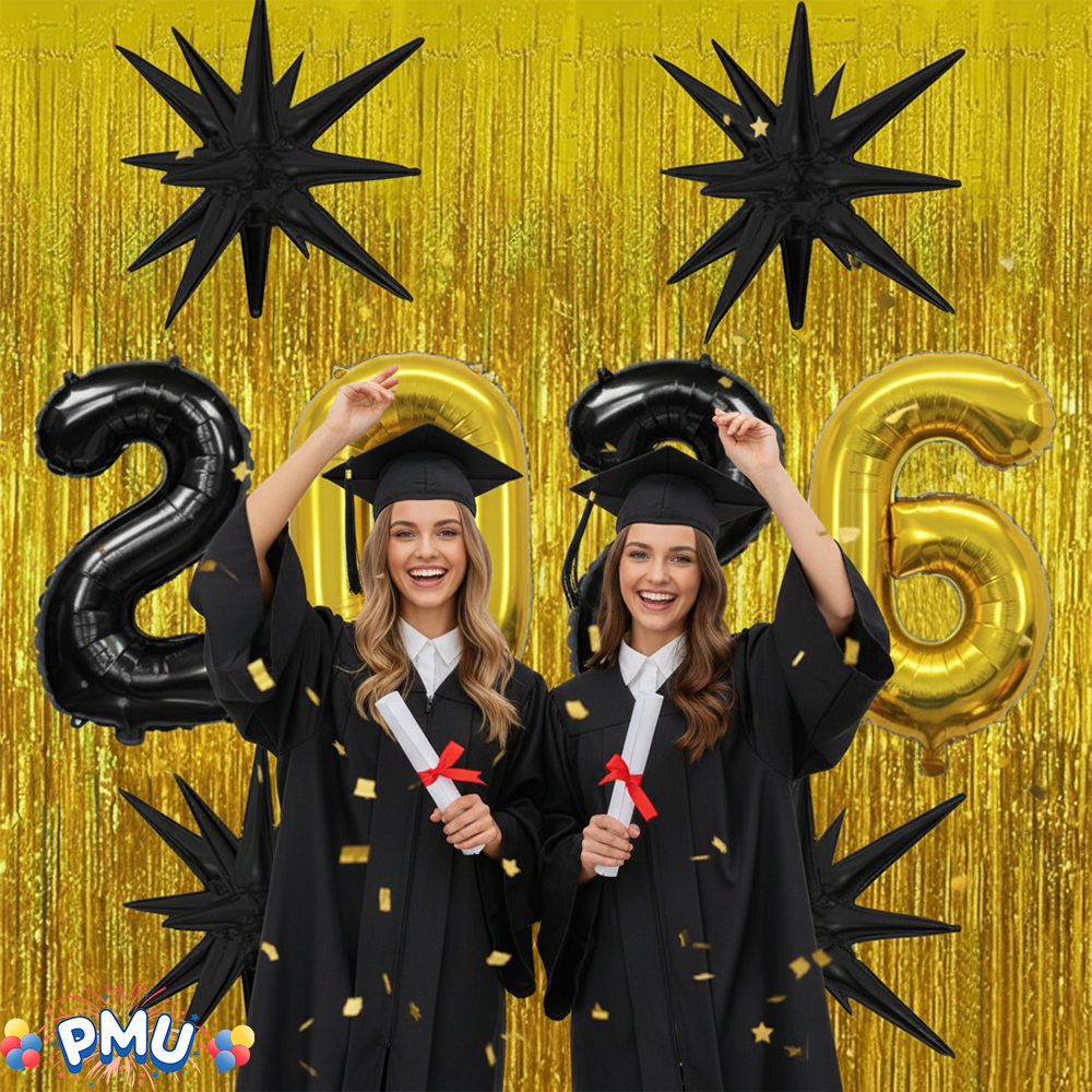 PMU 2026 Graduation - New Years Balloons Curtain Backdrop Party Kit Decorations
