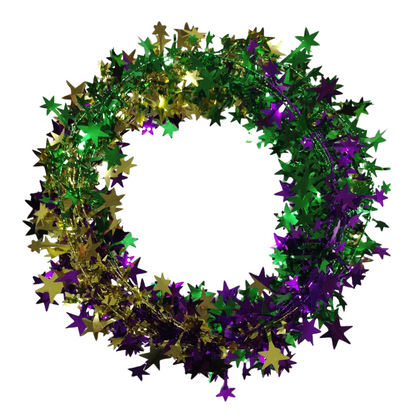 PMU Star Wire Shiny - Garland Halloween, Christmas Party, Wedding, Birthday, Festive Home Decoration Ornament 25ft Tinsel