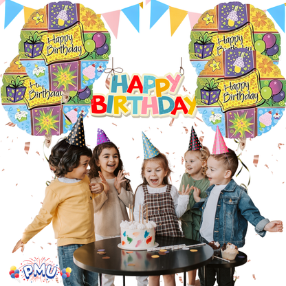 PMU Happy Birthday 18 Inch Mylar-Foil Balloon