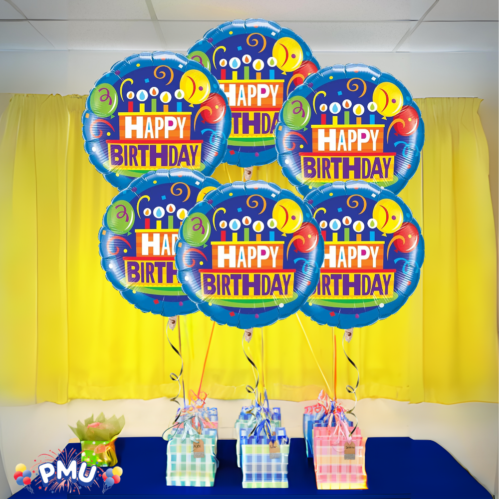 PMU Happy Birthday 18 Inch Mylar-Foil Balloon